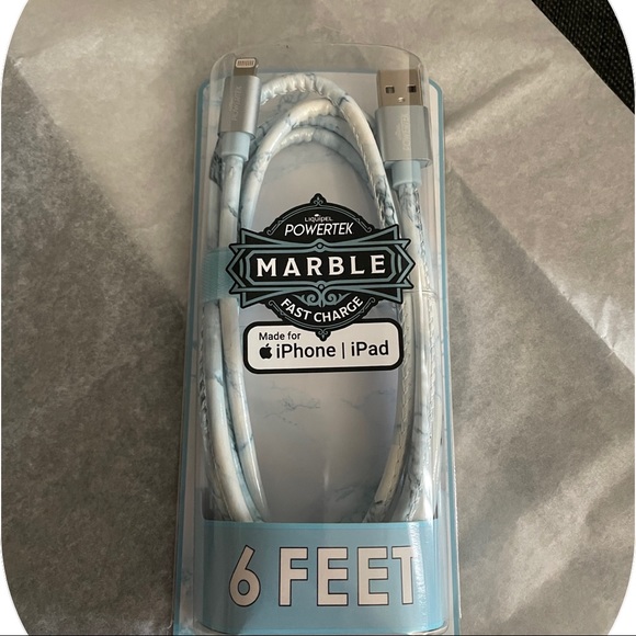 6 Foot Marble IPhone IPad Charger. - Picture 2 of 2